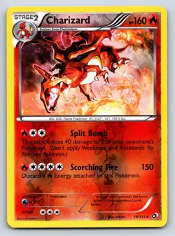 Charizard 19/113 Holo Holo Rare Legendary Treasures Pokemon Reverse Holo LP - Image 1