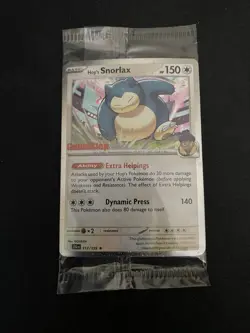 Pokemon TCG Hop's Snorlax 117/159 Journey Together Gamestop Promo SEALED - Image 1