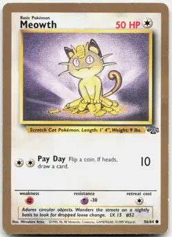 Pokemon TCG Meowth - (Gold Bordered Promo) Promo 56/64 - Image 1