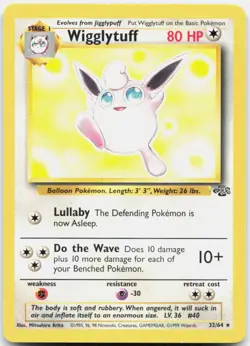 Pokemon TCG Wigglytuff (32) Jungle Rare 32/64 Unlimited - Image 1
