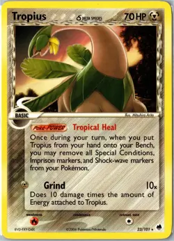 Pokemon Card - Tropius 23/101 Dragon Frontiers Rare Moderately Played - Image 1