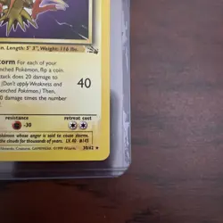 Pokemon TCG Zapdos Fossil Unlimited Non-Holo Rare 30/62 NM - Image 4