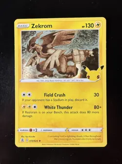 Zekrom 010/025 SWSH Celebrations 25th Anniversary Holo Pokemon TCG - Image 1