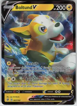 Boltund V 067/192 Holo V Rare Rebel Clash Pokemon Near Mint - Image 3