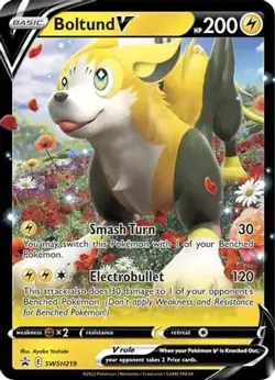 Boltund V SWSH219 Holo Promo Sword & Shield Promo Pokemon Near Mint - Image 1