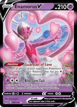 Enamorus V 082/196 Holo V Rare Lost Origin Pokemon Near Mint - Image 1