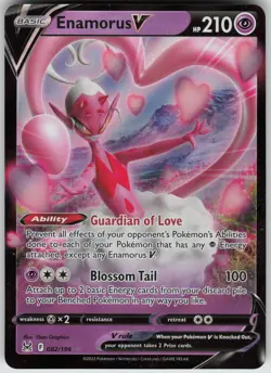 Enamorus V 082/196 Holo V Rare Lost Origin Pokemon Near Mint - Image 3