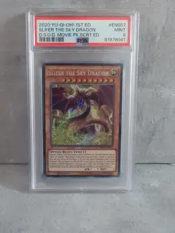 2020 Yu-Gi-Oh 1st Edition Slifer The Sky Dragon D.S.O.D Movie Pk.scrt.ed PSA 9 - Image 1
