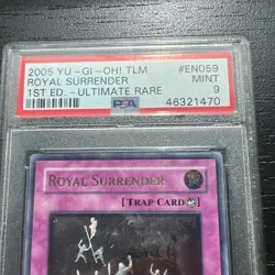 2005 Yugioh Royal Surrender TLM-EN059 Ultimate Rare 1st Edition PSA 9 - Image 4