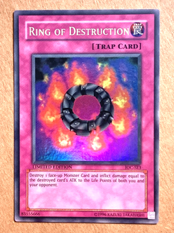 yugioh IOC-SE3 RING OF DESTRUCTION Ultra Rare Limited Edition NEAR MINT - Image 1