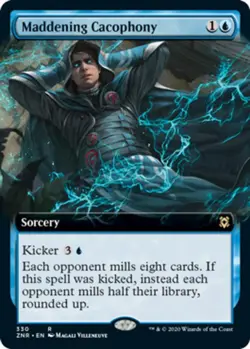 MTG Maddening Cacophony - Foil - Extended Art, NM-Mint, English Zendikar Rising - Image 1