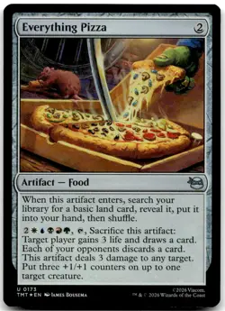 MTG Everything Pizza Teenage Mutant Ninja Turtles TMT #173 uncommon Foil NM - Image 1
