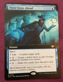 MTG ~ Three Steps Ahead (Extended Art) ~ Outlaws of Thunder Junction ~ NM ~ Rare - Image 1