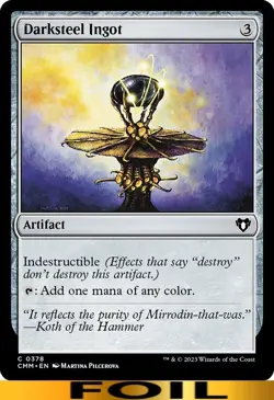 Darksteel Ingot ** FOIL ** #378 - Commander Masters - CUC NM MTG - Image 1