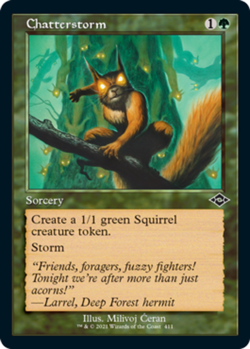 1 x Chatterstorm - Foil Etched - Retro Frame - Modern Horizons 2 - NM-Mint - MTG - Image 1