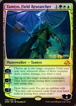 MTG Tamiyo, Field Researcher - Foil - Prerelease Promo, Light Play, English Prom - Image 1