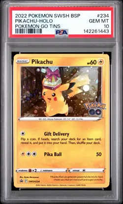 Pikachu SWSH234 PSA 10 Holo Bleed Pokemon Go Pokemon Card Gem Mint Swirl 🌀⚡ - Image 1
