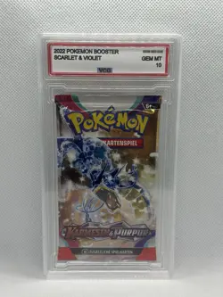 1x Pokemon Booster Pack VCG 10- Pokemon Karmesin & Purpur - Deutsch - No PSA/BGS - Image 1