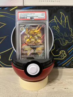 PSA 9 ALAKAZAM 2025 POKEMON MEGA EVOLUTION POKEMON CENTER ETB PROMO #009 *MINT* - Image 1