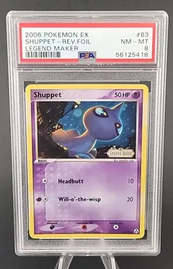 PSA 8 NM-MT 2006 Pokemon Shuppet EX Legend Maker Reverse Holo Foil #63 - Image 1