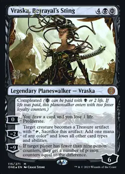 MTG Vraska, Betrayal's Sting - Foil - Prerelease Promo, Light Play, English Prom - Image 1