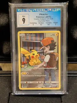 Pokemon Pikachu 241/236 Alt Art Secret Rare Cosmic Eclipse Sun & Moon CGC 9 - Image 3