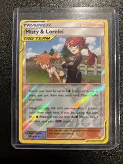 POKEMON MISTY & LORELEI 199/236 REVERSE HOLO COSMIC ECLIPSE TAG TEAM LP - Image 1