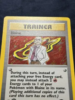Pokemon Blaine 17/132 Gym Challenge Holo 1st Ed. - Bald And Beautiful - Image 3