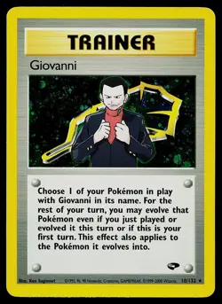 Pokemon Card - Giovanni Gym Challenge 18/132 Holo Rare - Image 1