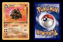 GOLEM 36/62 UC FOSSIL POKEMON 1ST EDITION MP - Image 3