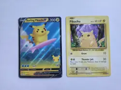 Surfing Pikachu V 008/025. Pikachu 35/108. Light Play. Pokemon. - Image 1