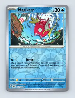 Magikarp 044/198 Common Scarlet & Violet Pokemon Reverse Holo Near Mint - Image 1