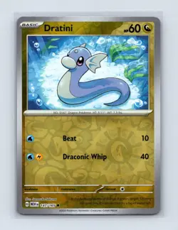 Dratini 147/165 Common 151 Pokemon Reverse Holo Near Mint - Image 1