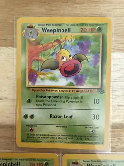 3 Weepinbell 48/64 Uncommon Jungle Pokemon Unlimited Lightly Played - Image 2