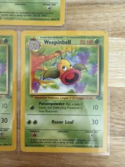 3 Weepinbell 48/64 Uncommon Jungle Pokemon Unlimited Lightly Played - Image 4