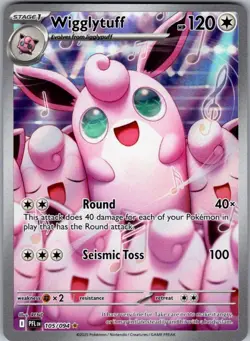 Wigglytuff 105/094 Illustration Rare Phantasmal Flames Pokemon Near Mint - Image 1