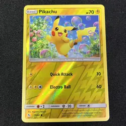 Pikachu 19/68 Common Reverse Holo Hidden Fates Pokemon Near Mint - Image 1