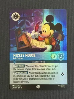 Disney Lorcana Mickey Mouse Bob Cratchit Epic Winterspell - Image 1