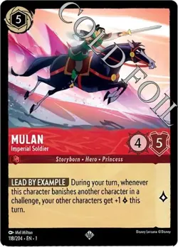 Disney Lorcana Mulan Imperial Soldier The First Chapter Foil Super Rare 118/204 - Image 1