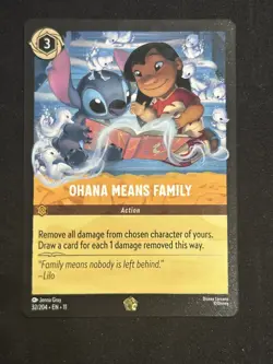 Disney Lorcana TCG Winterspell Ohana Means Family Legendary Non Foil 32/204 - Image 1