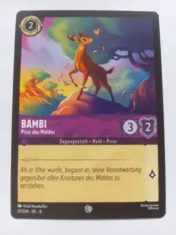 Disney Lorcana Karte Bambi - Prinz des Waldes 57/204 8JAF DE - Image 1