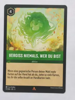 Disney Lorcana Karte Vergiss niemals, wer du bist 97/204 5SSK Selten - Image 1