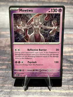 Mewtwo 150/165 Holo Rare SV: Scarlet & Violet 151 Pokemon Card - Image 1