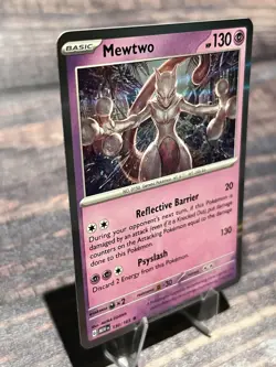 Mewtwo 150/165 Holo Rare SV: Scarlet & Violet 151 Pokemon Card - Image 2