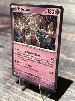 Mewtwo 150/165 Holo Rare SV: Scarlet & Violet 151 Pokemon Card - Image 3