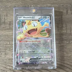 Pokemon Meowth EX 170 HP Rare Holo Card POR 062/088 English - Image 2