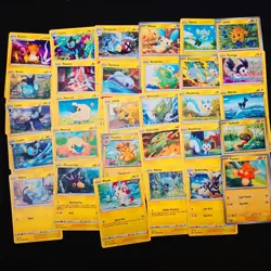 30 Electric Pokemon Cards Bulk Assorted Common Uncommon NM No Doubles TCG - Image 1
