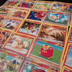 25 Fire Red Pokemon Cards Bulk Assorted Common Uncommon NM/Mint No Doubles - Image 5