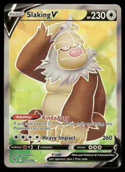 Pokemon Cards Slaking V 077/078 Pokemon GO Rare Ultra NM - Image 1