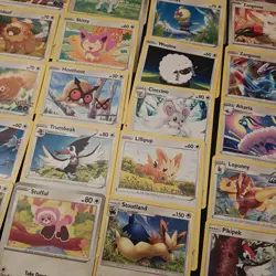 50 Random White Pokemon Cards TCG Regular Normal Mixed Lot No Holos No Doubles - Image 3